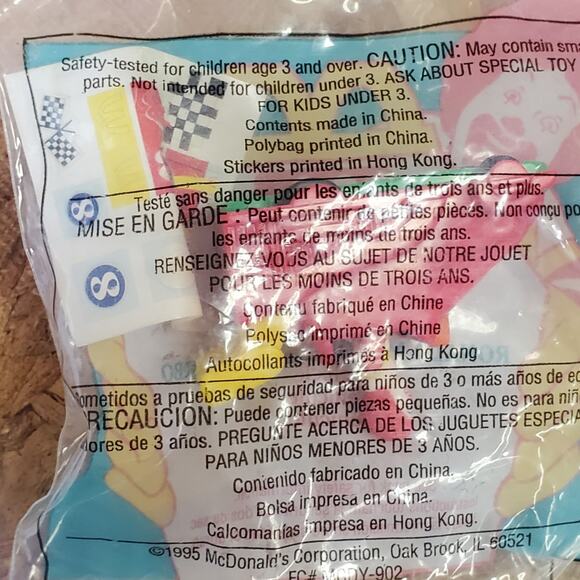 1995 Ronald McDonalds Toy McTurbo  New in Package - Picture 2 of 2